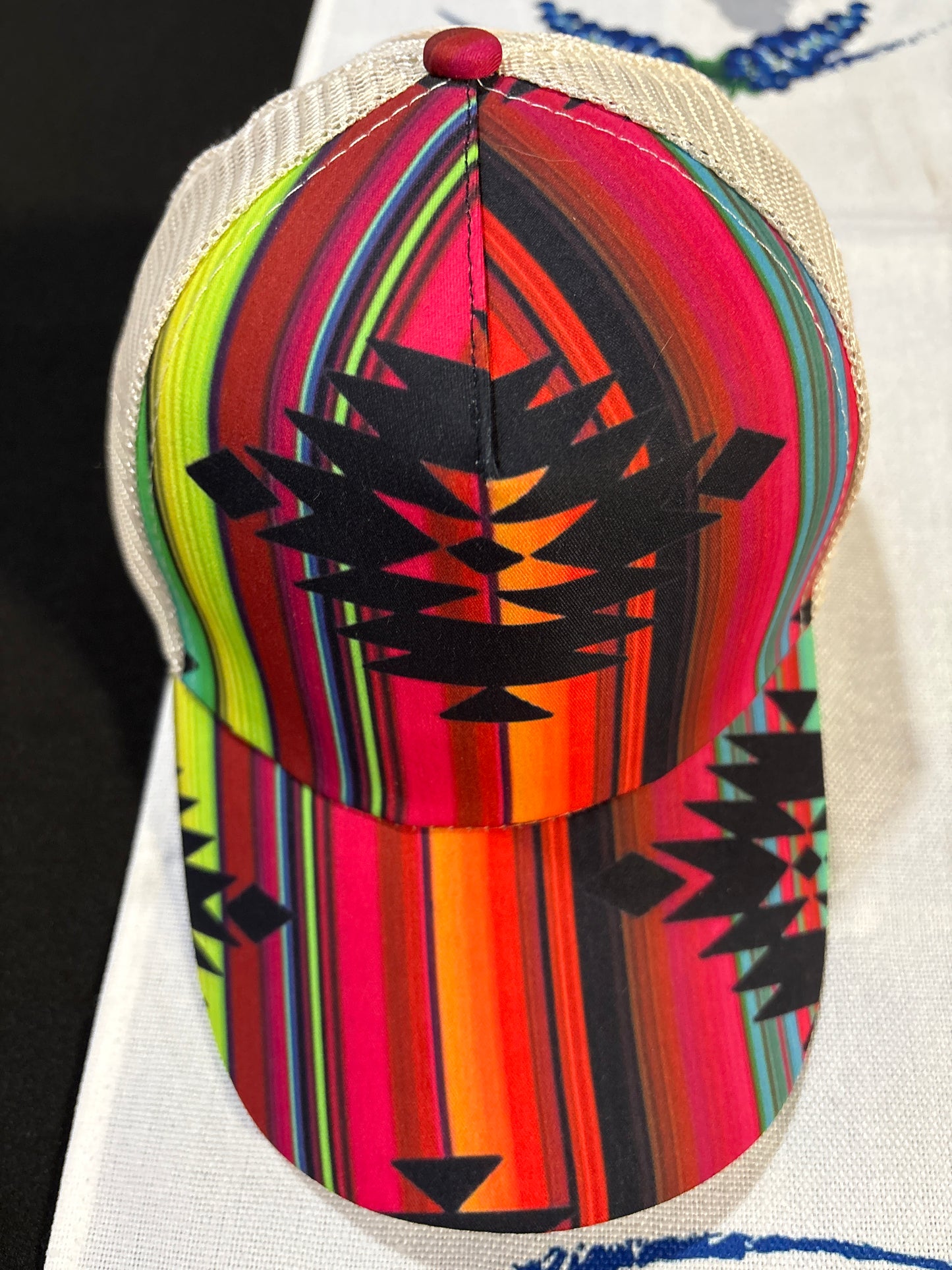 Neon Aztec Pony Tail Cap