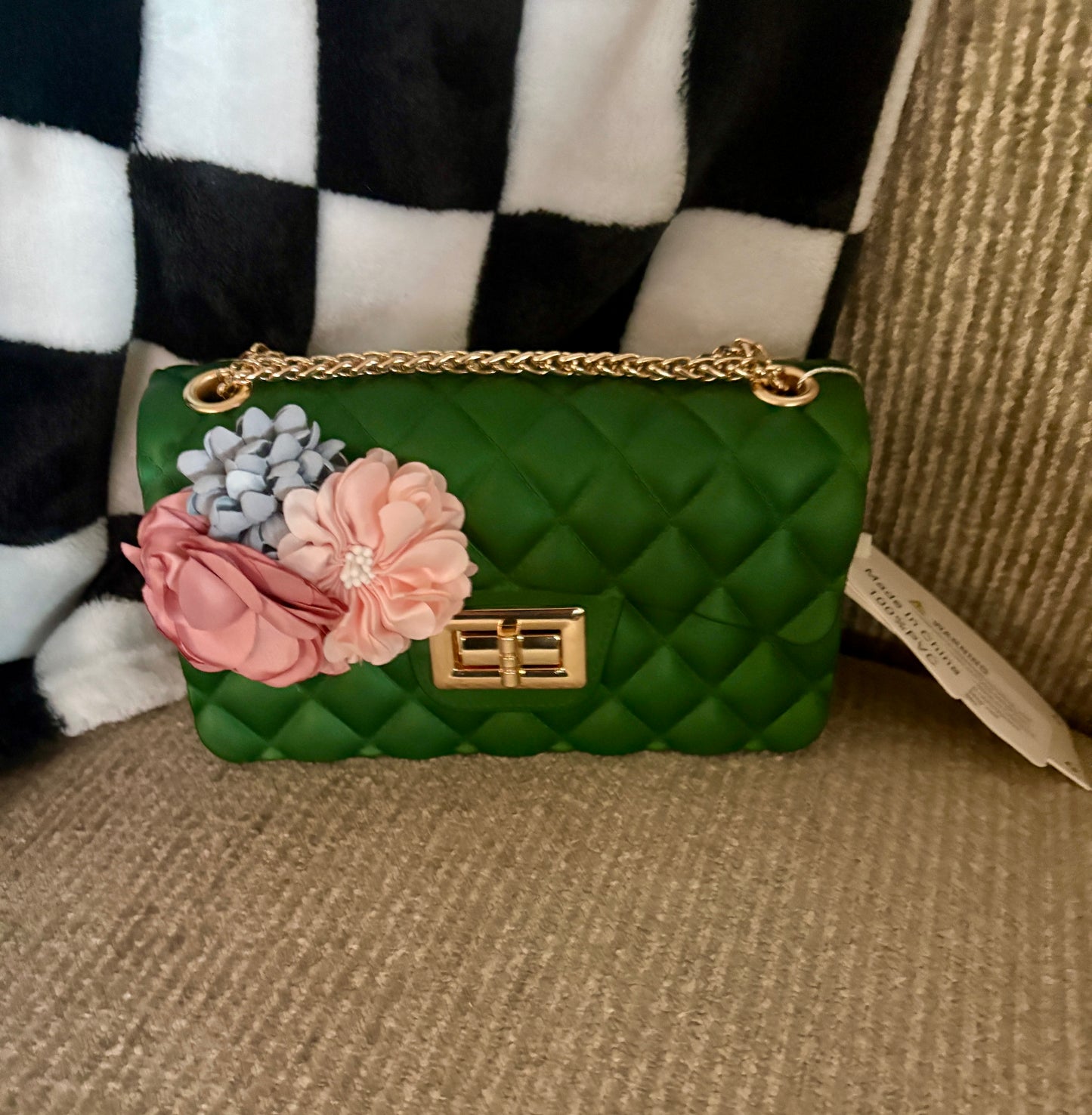 Mini Handbag with Flowers
