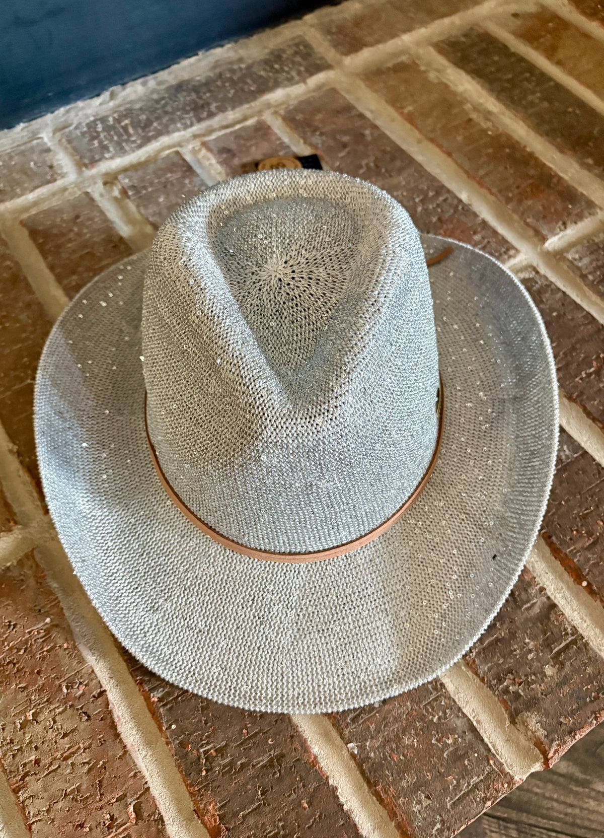 Sparkly Mesh/Knit Cowgirl Hat