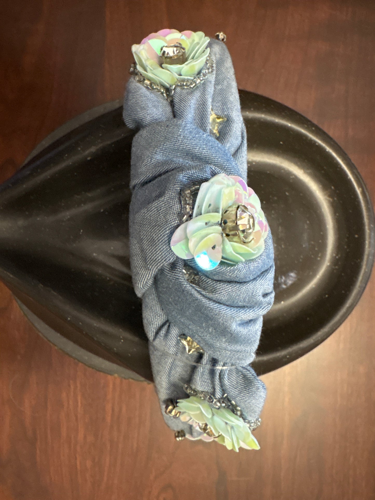Blue Flower Headband