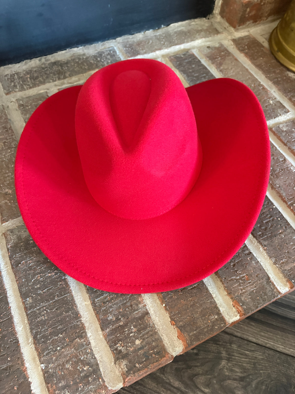C. C. Wide Brim Plain Cowgirl Hat