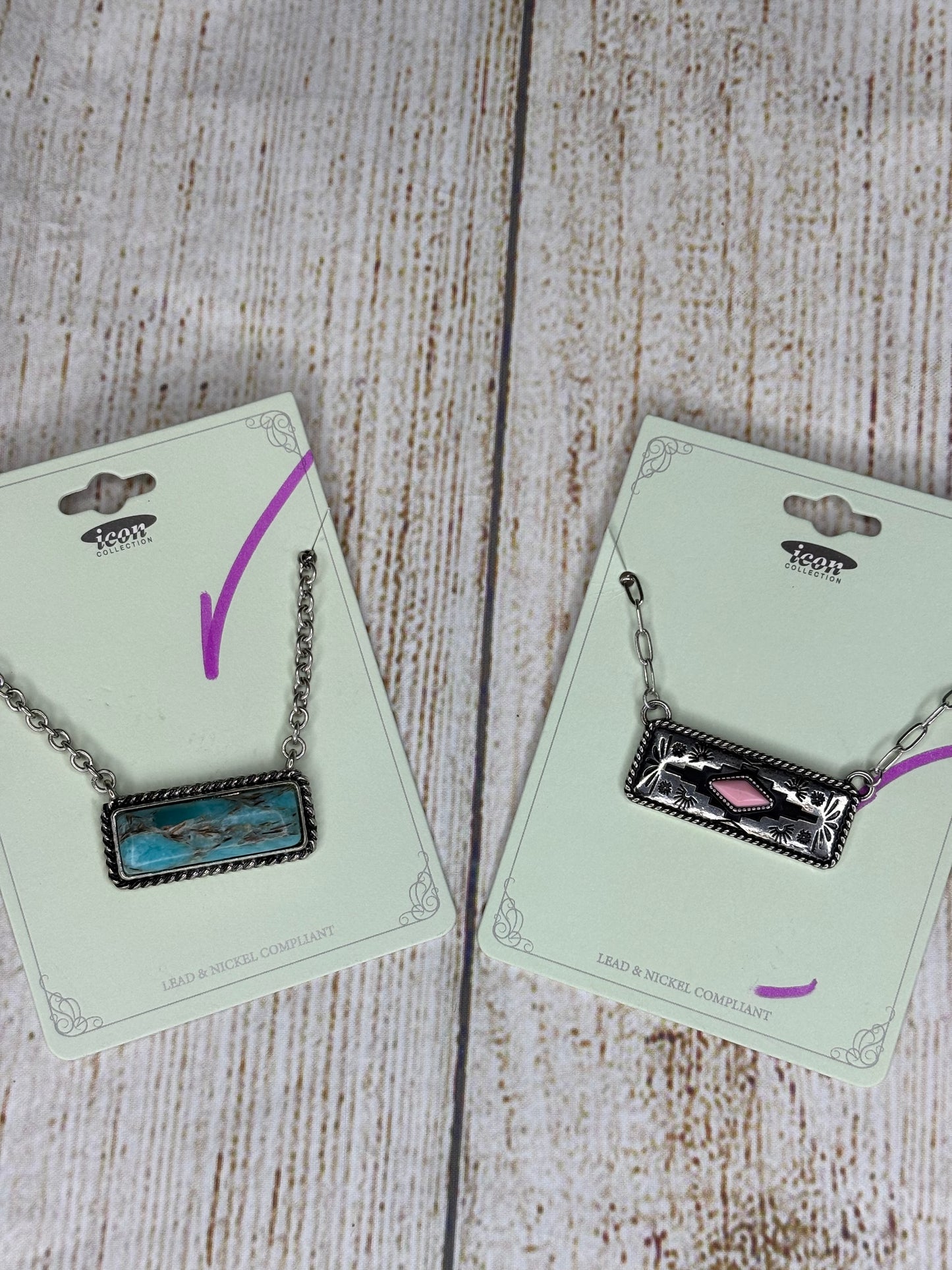 Stone Block Necklaces