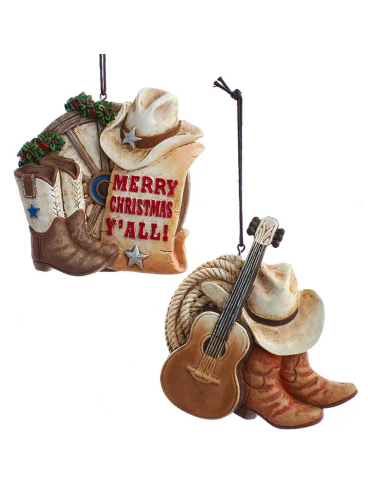 Western Boots Christmas ornaments