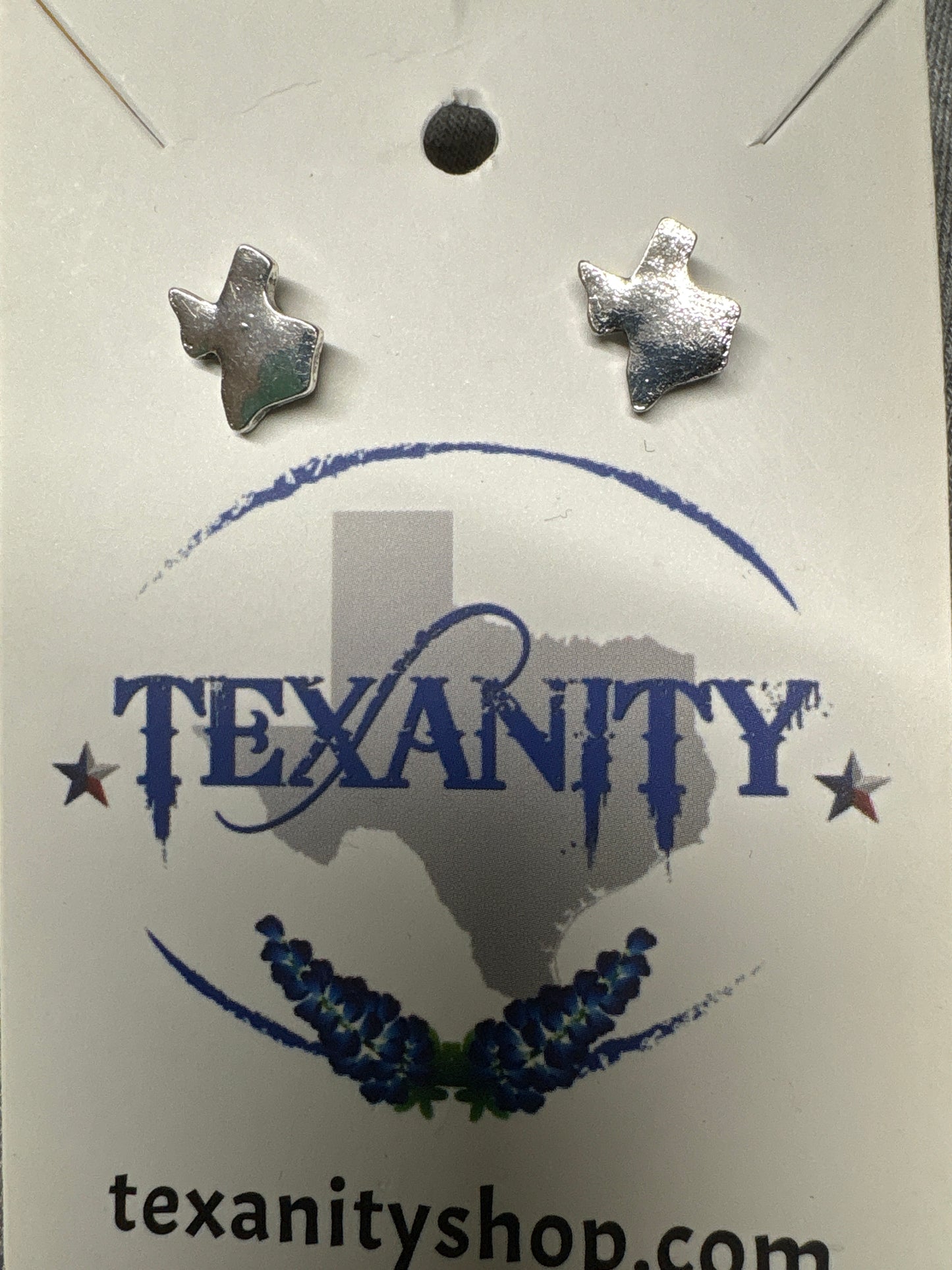 Silver Texas Stud Earrings