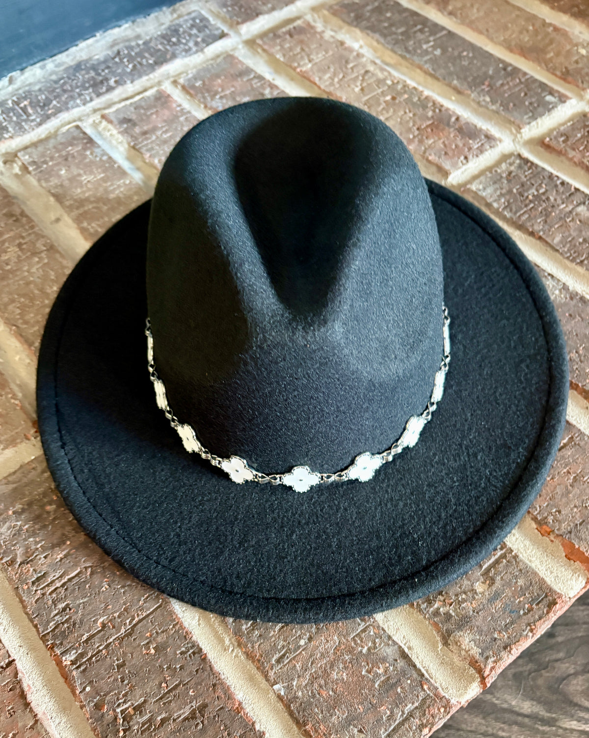 Black Cowgirl Hat with White Band