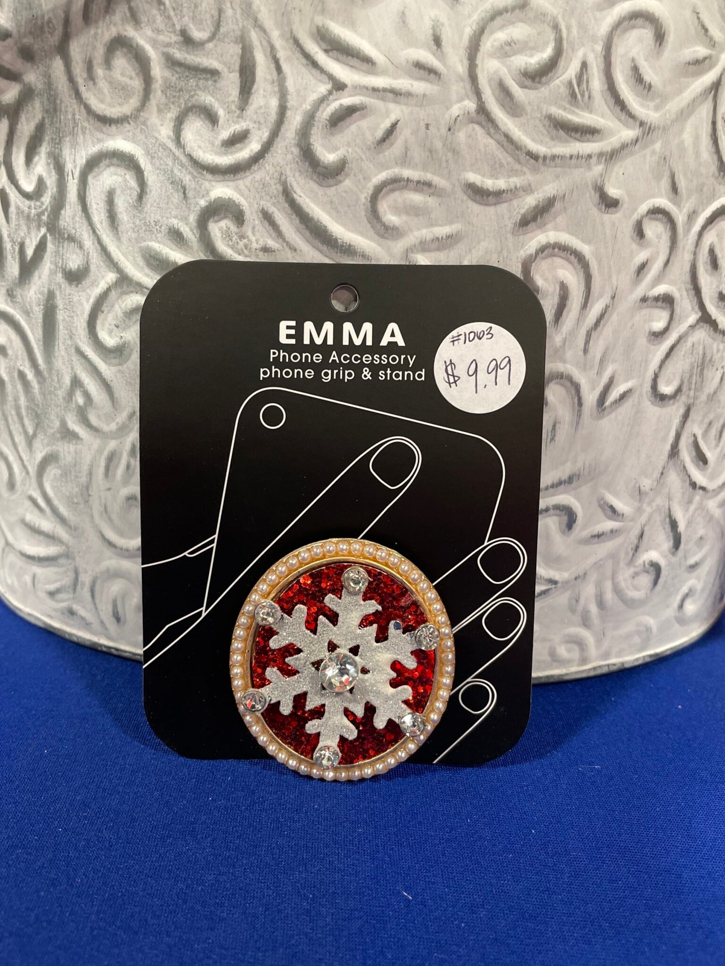 Rhinestone Snowflake Christmas Popsocket