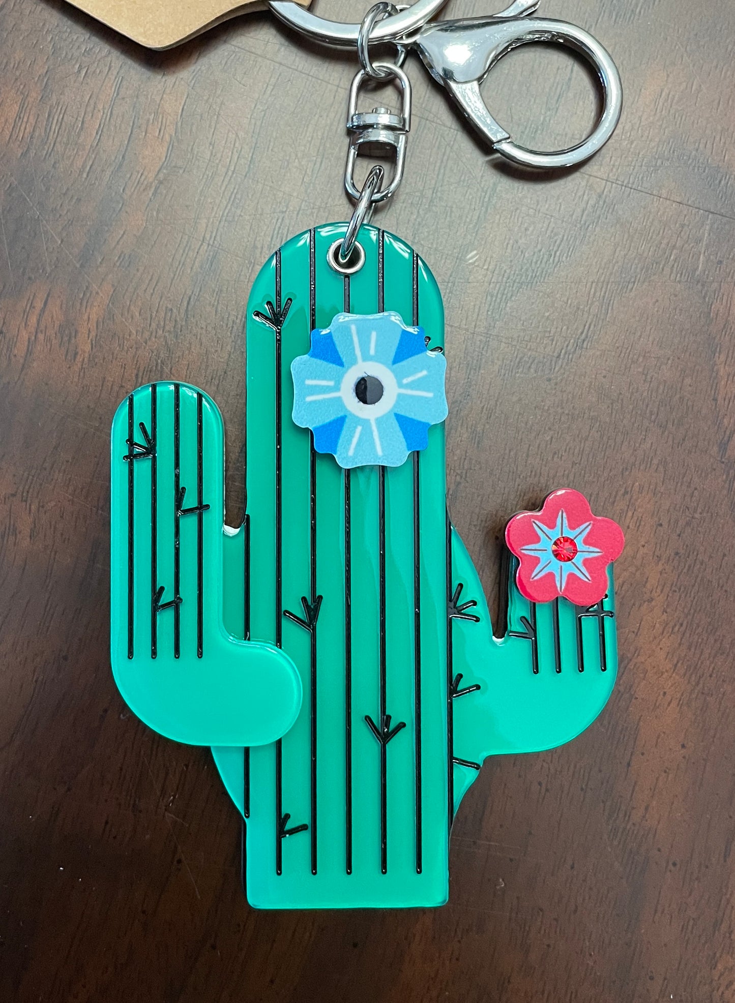 Cactus Keychain with Mirror