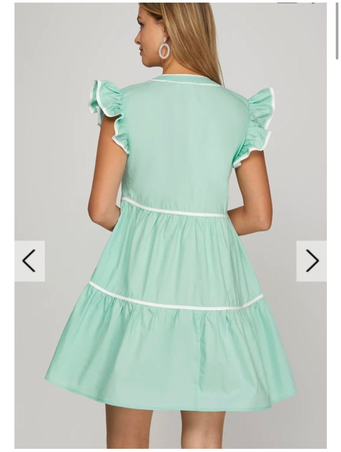 She & Sky Mint Spring Dress w/Pockets