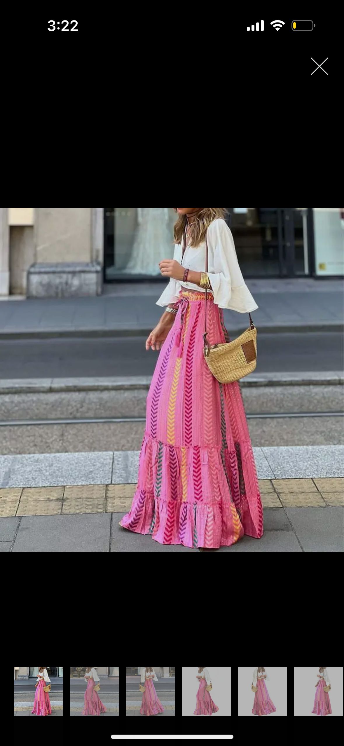 Pink High waist Boho Skirt