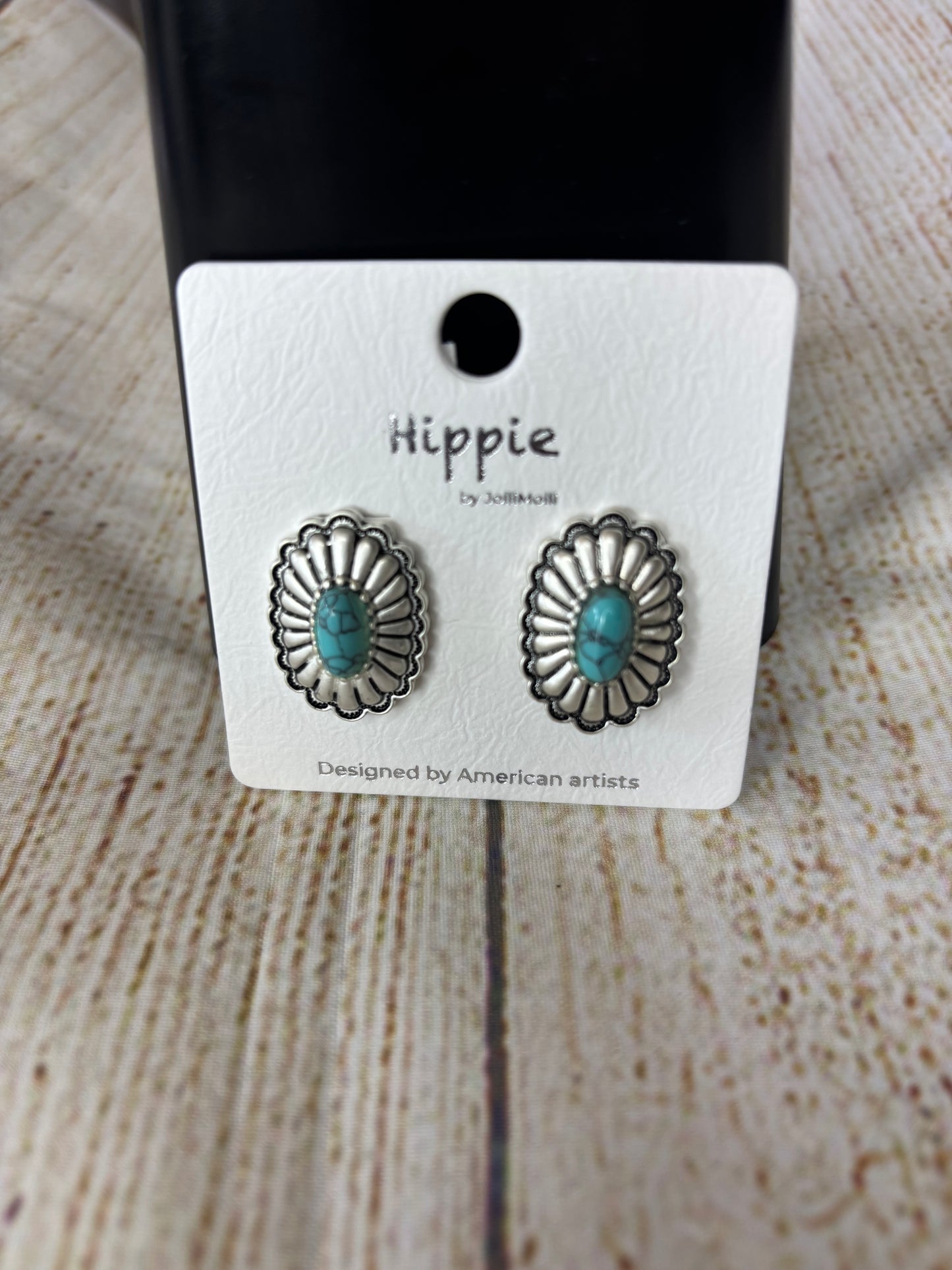Concho Turquoise Stud Earrings