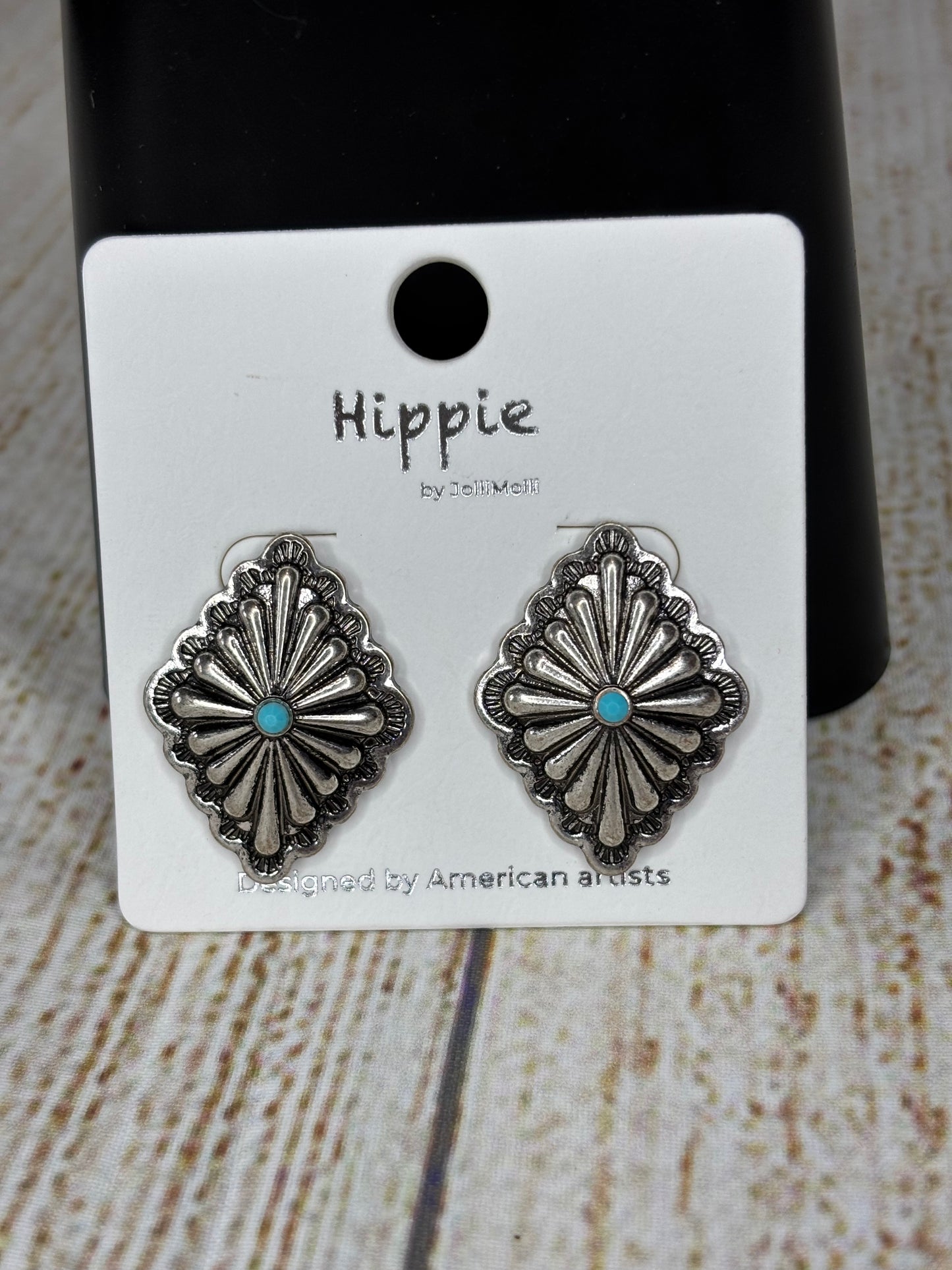 Concho Turquoise Stud Earrings
