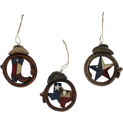 Iron Rod Wrapped Texmas Christmas Ornament