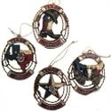 Oval Iron Merry Christmas ornament