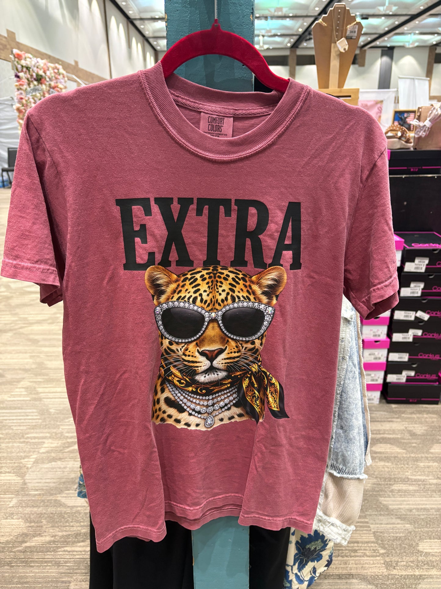 Berry “Extra” Cheetah Tee