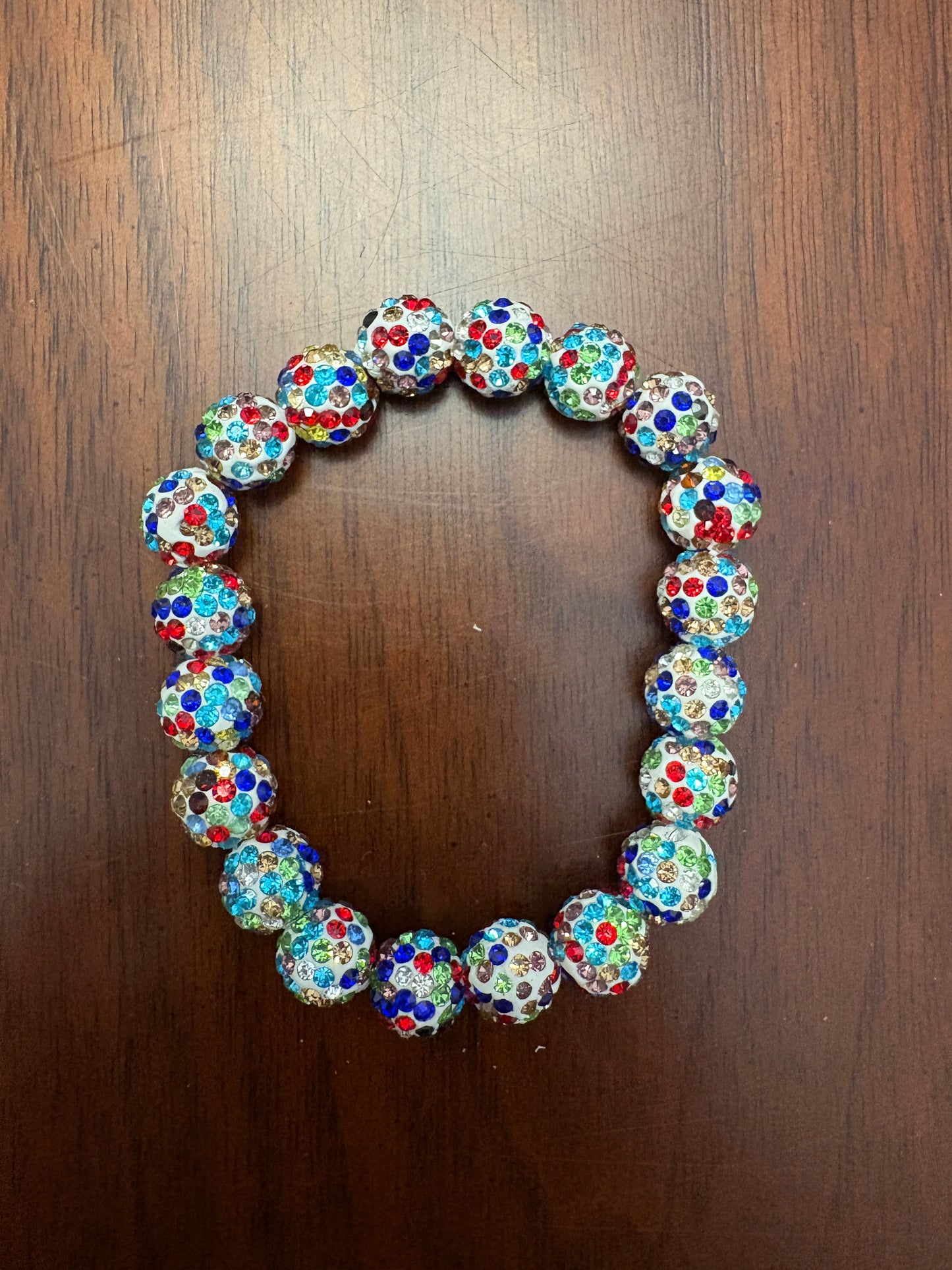 Multicolored Sparkly Round Bracelet
