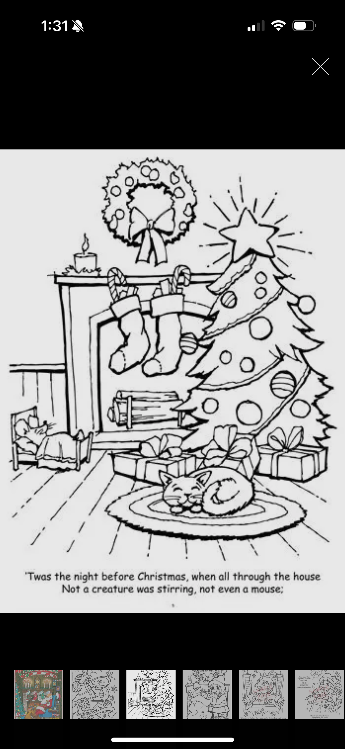 ‘Twas The Night Before Christmas Large Coloring Book