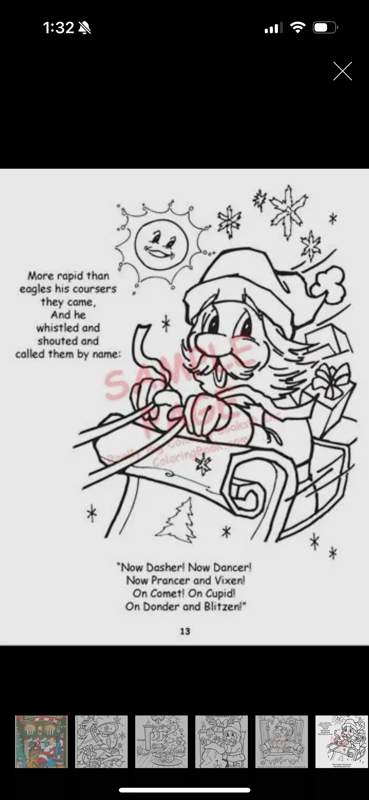 ‘Twas The Night Before Christmas Large Coloring Book