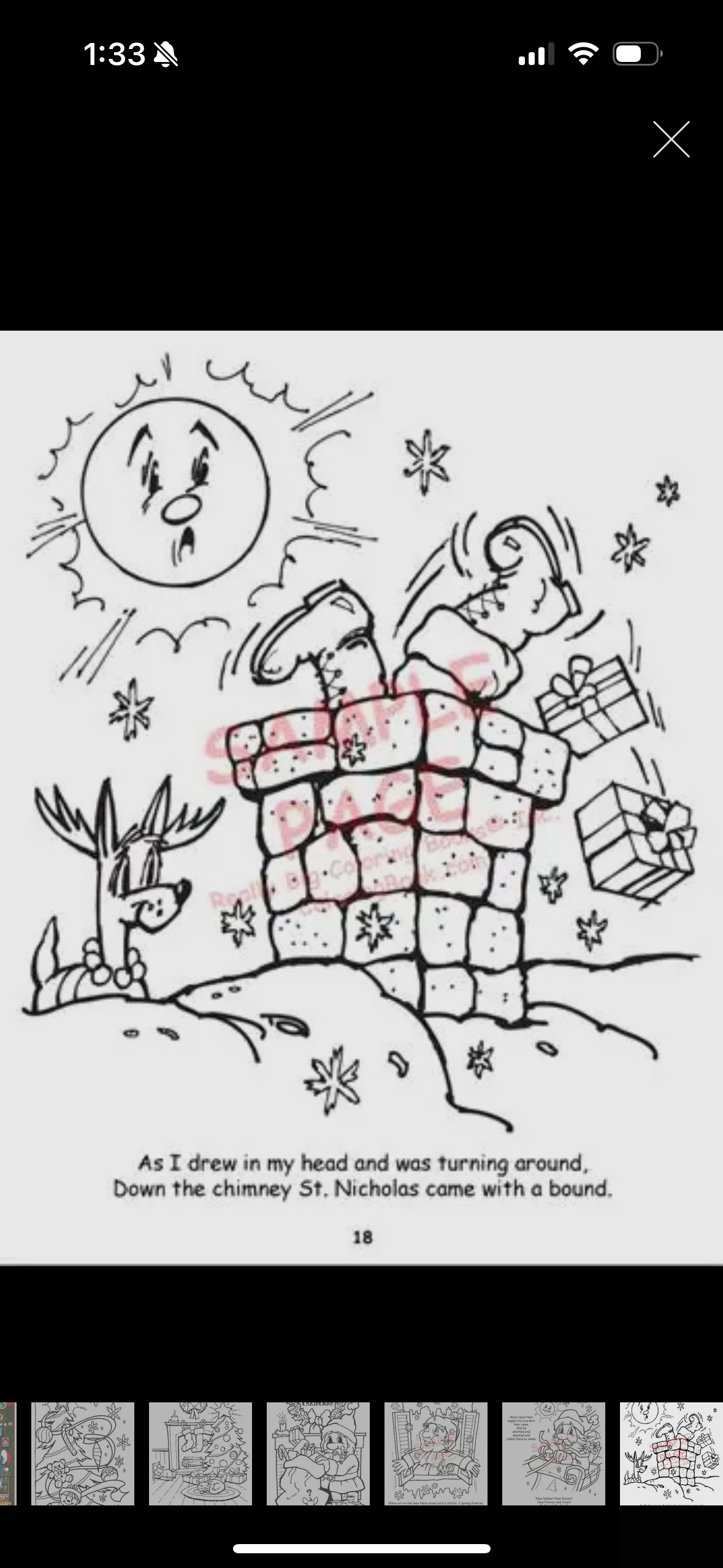 ‘Twas The Night Before Christmas Large Coloring Book