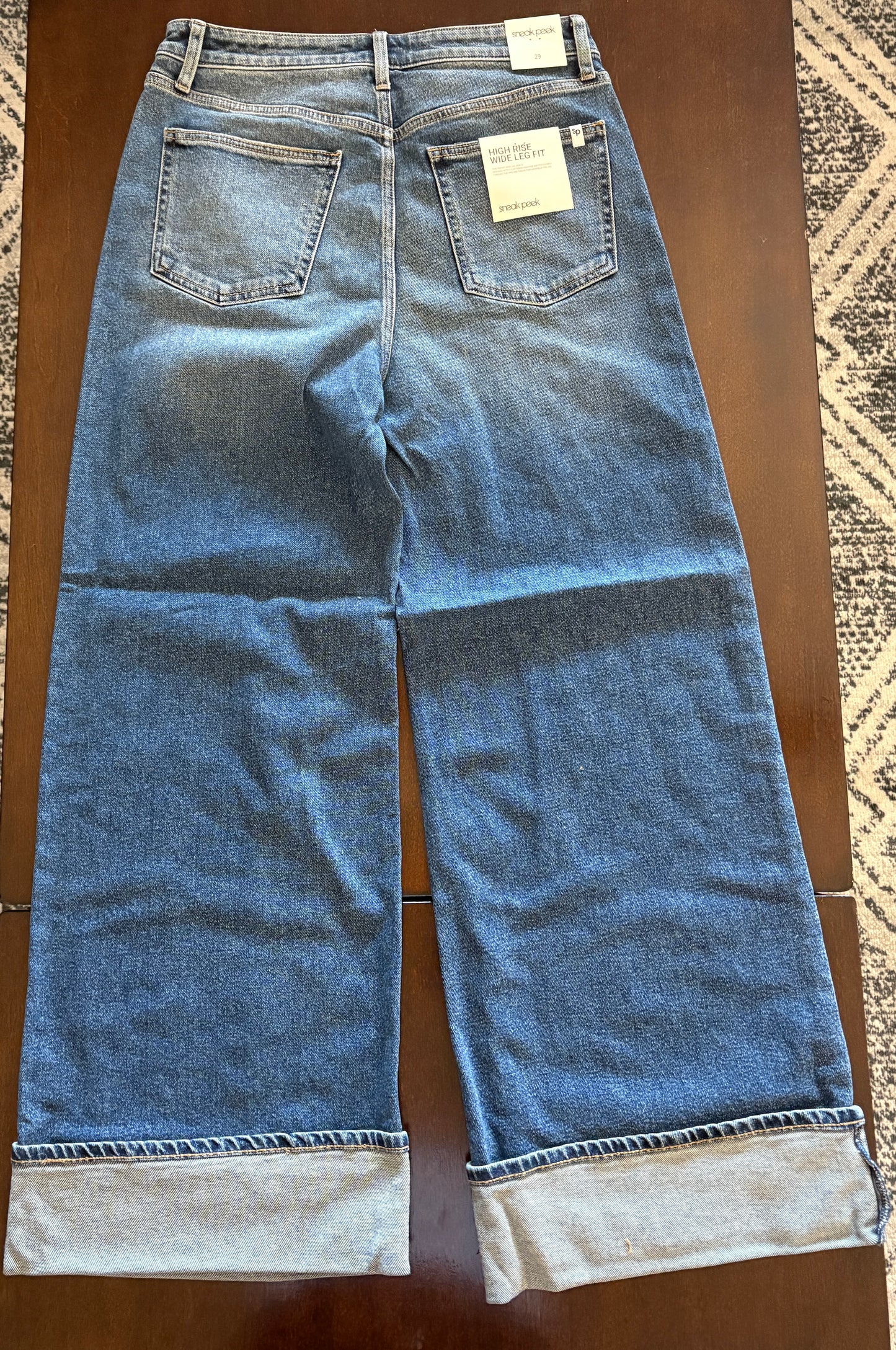 Sneak Peek High Rise Wide Leg Fit jeans