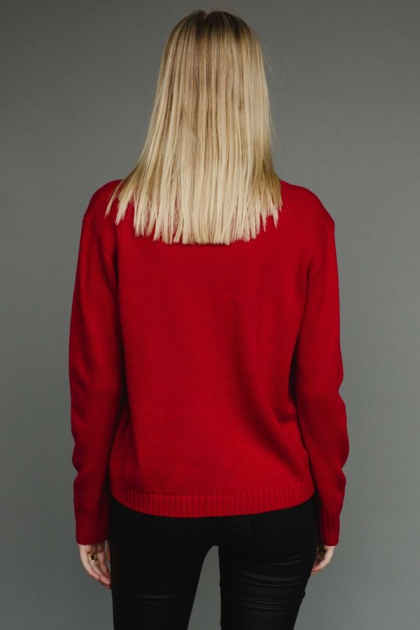 Panache Apparel Red “FEELIN’ FESTIVE” Sweater