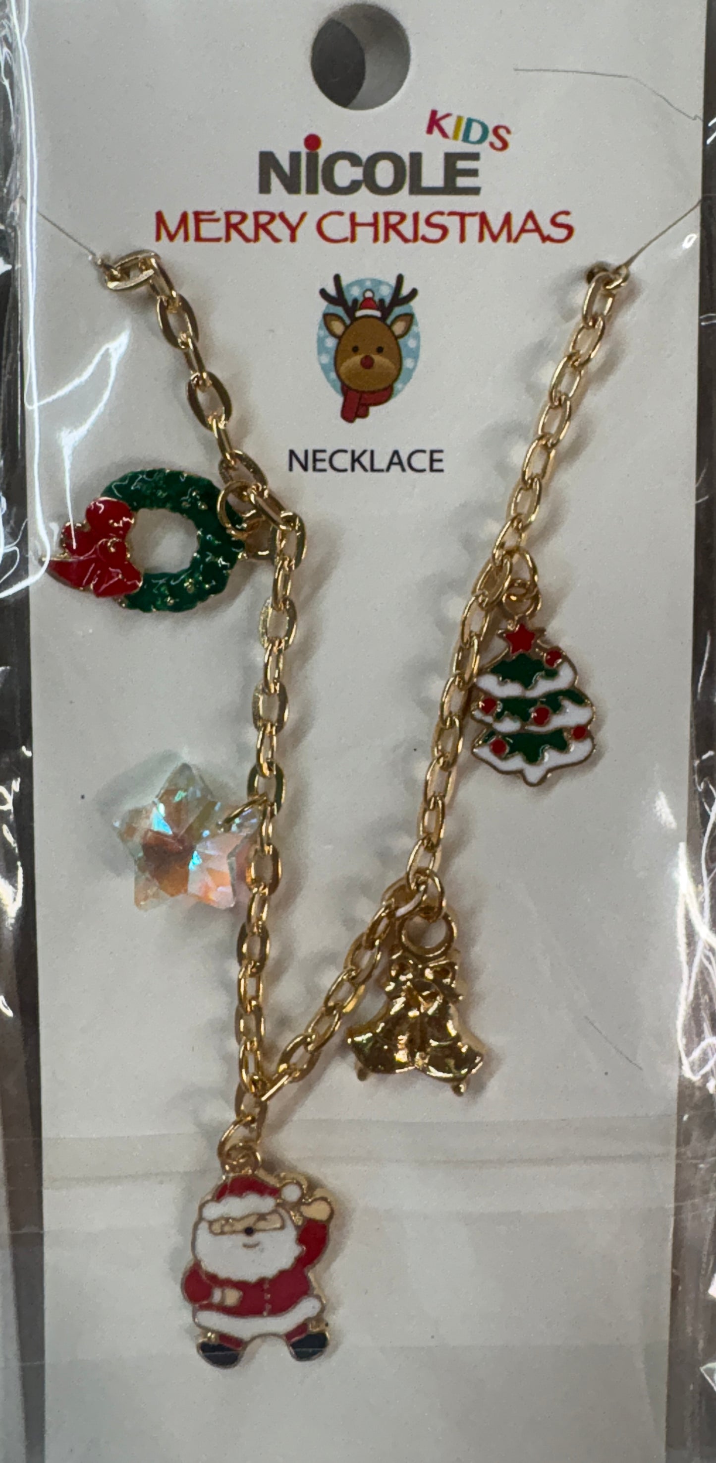 Kid’s Merry Christmas Charm Necklace