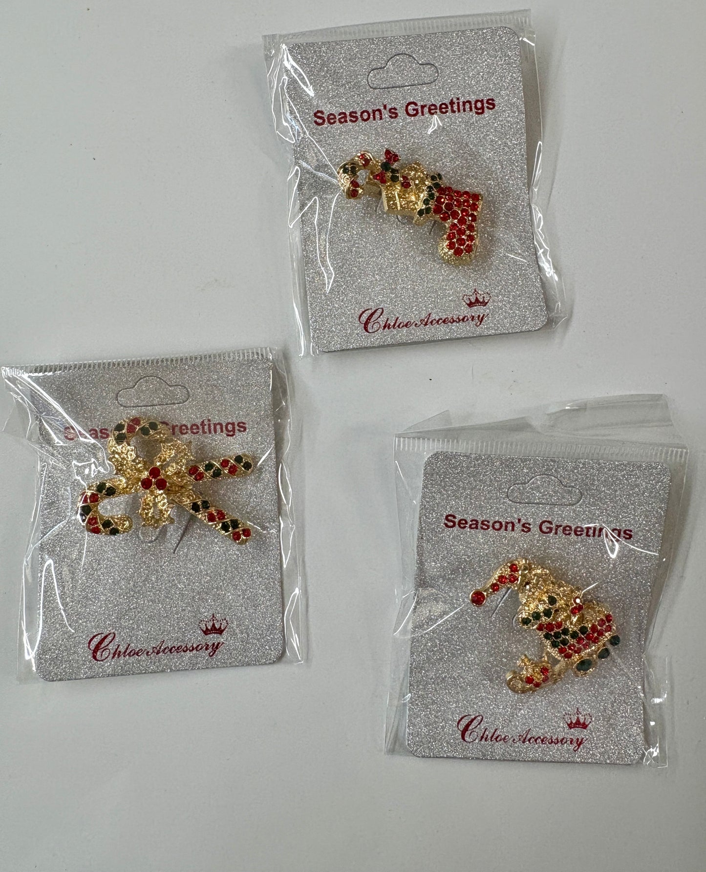 Christmas Brooch - Gold Color