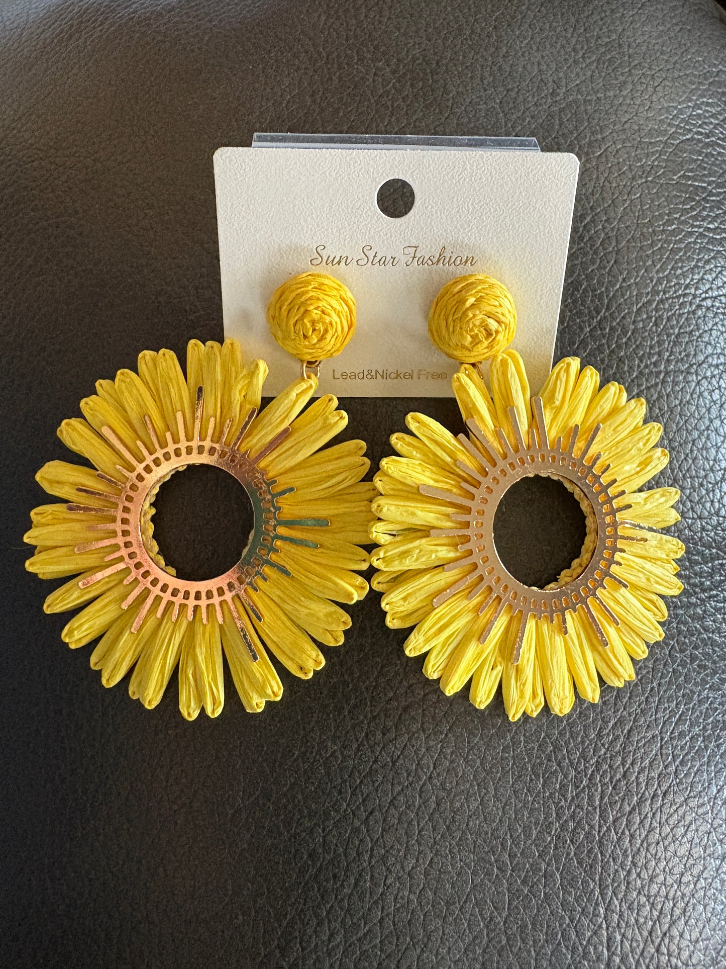 Flower Pedal Large Dangle Earrings