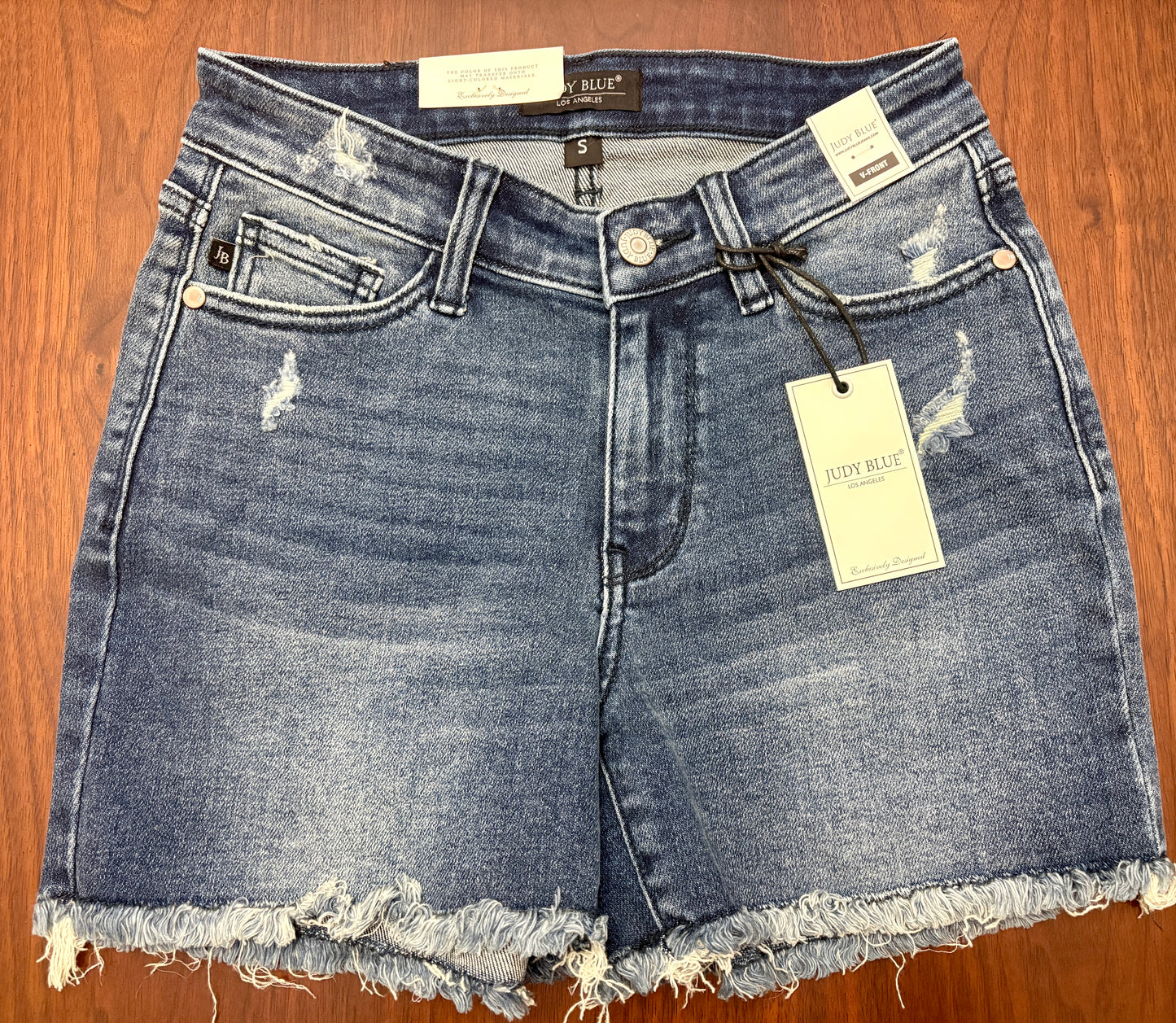 Judy Blue Jean Shorts with Fray Edge