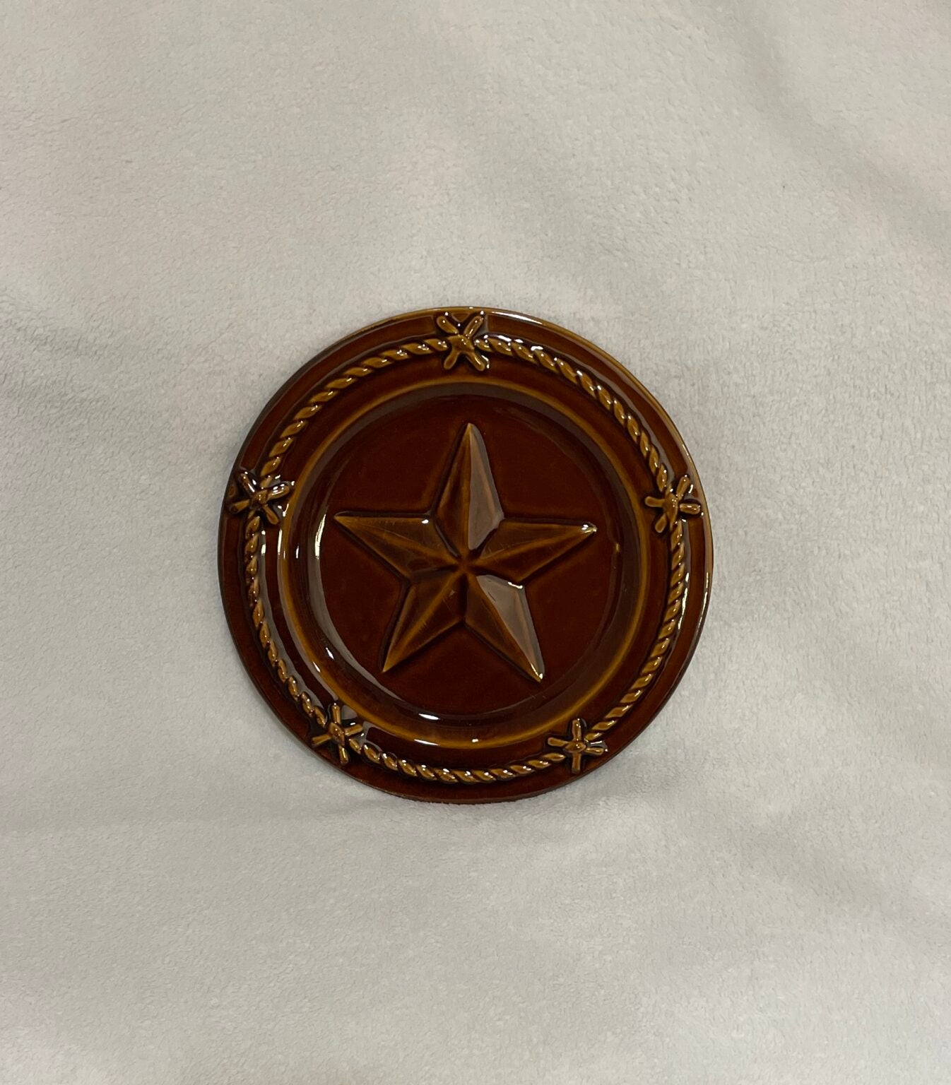 Bronze Color Texas Star Plate 8.5"