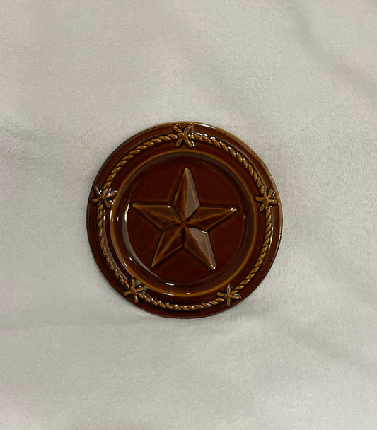 Bronze Color Texas Star Plate 8.5"