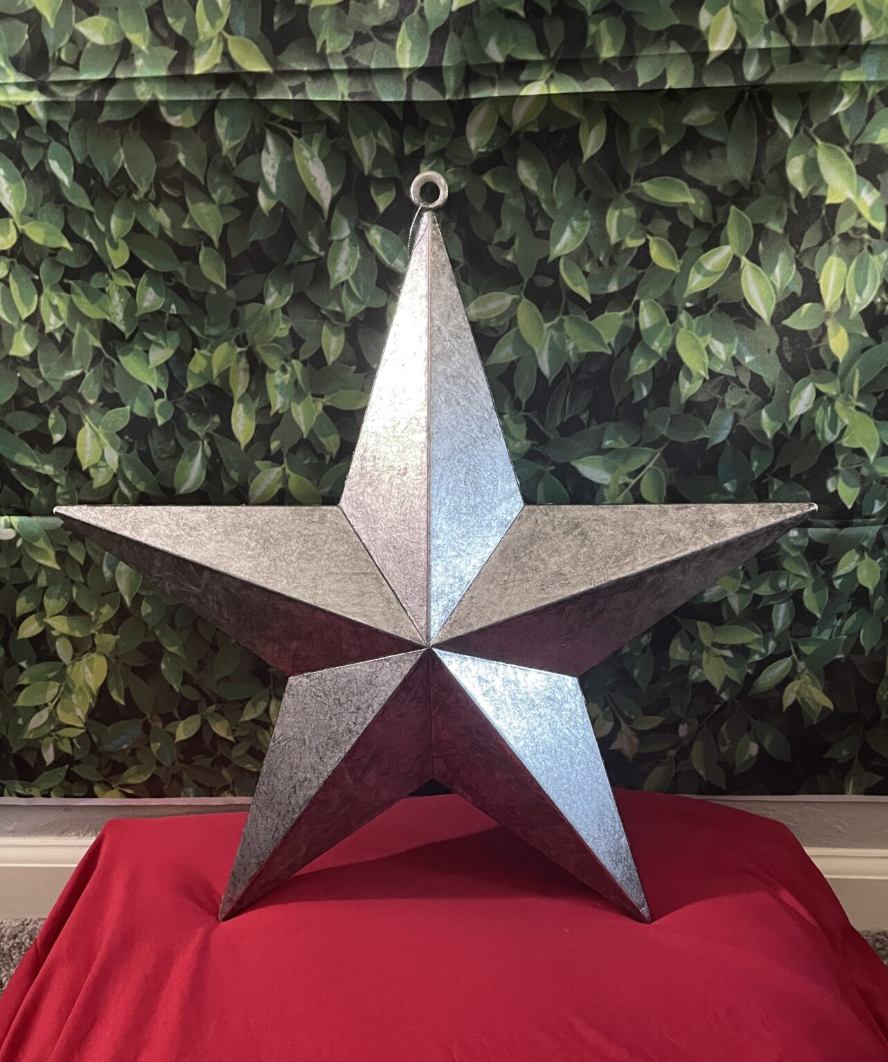 Large Silver Star Décor Piece 24"x24"