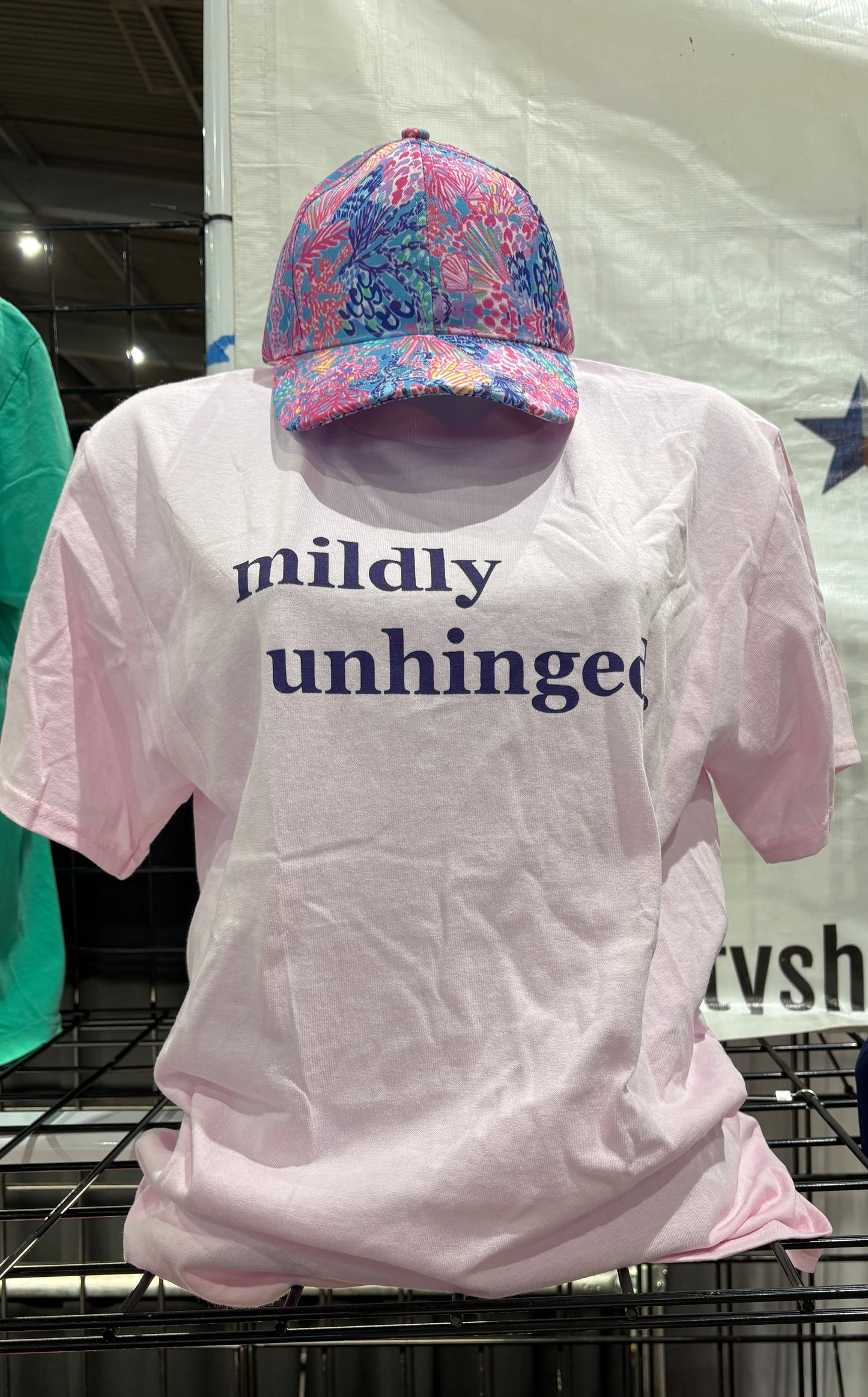 Baby Pink “Mildly Unhinged” Tee