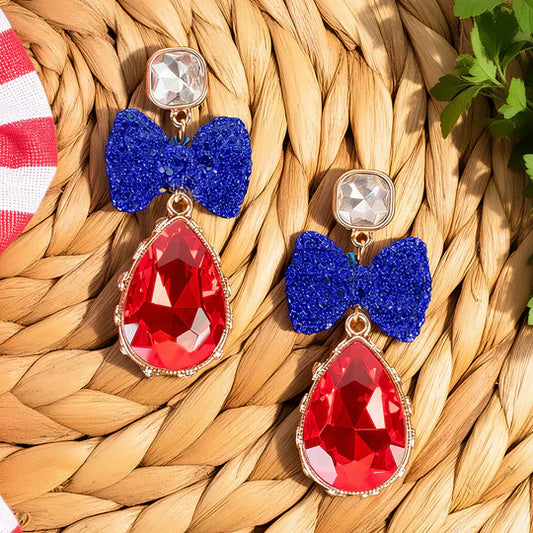 Bow Crystal Earrings