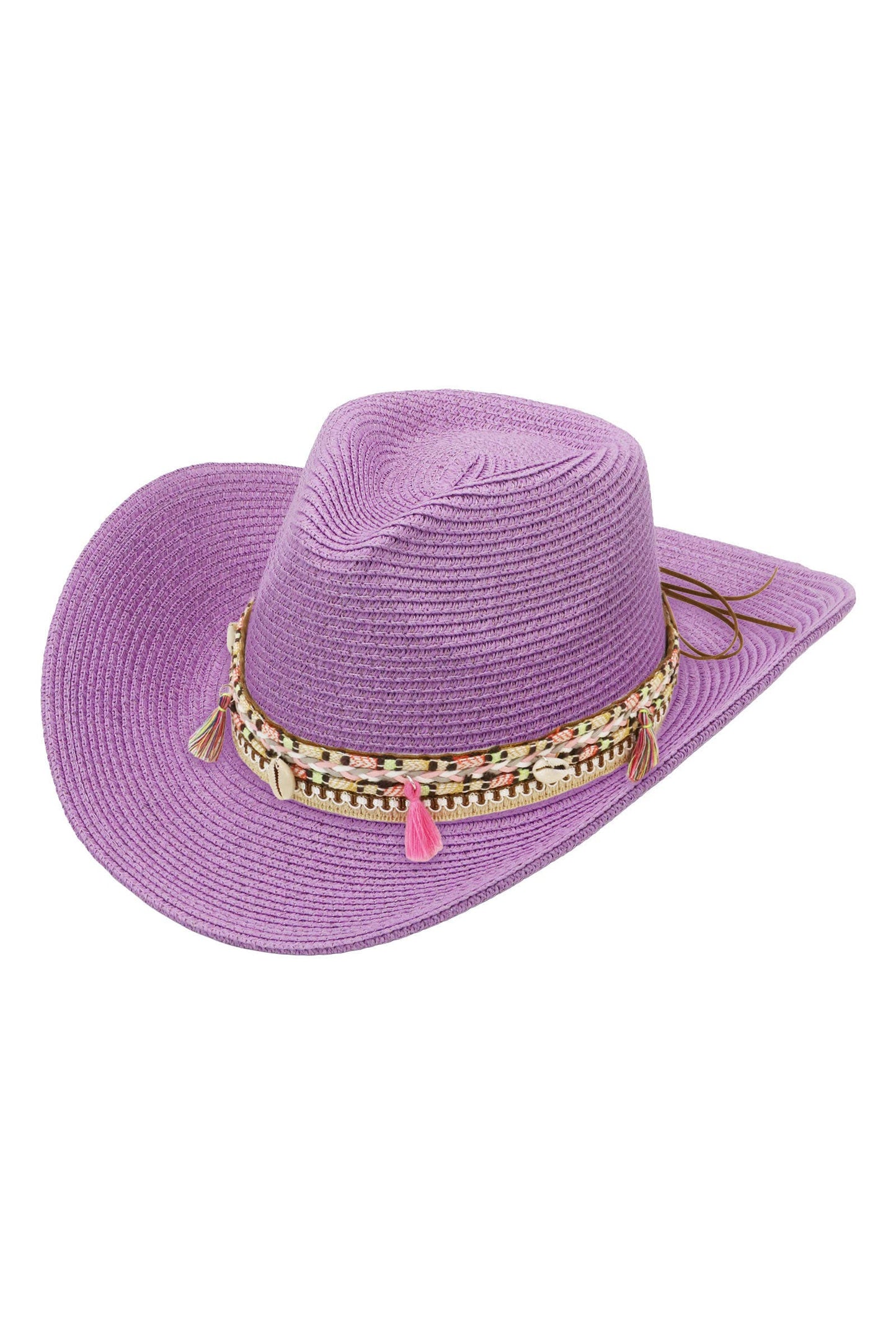 Pink Tassel Straw Coastal Cowgirl Hat