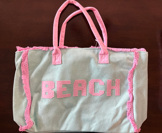 Canvas “Beach” Tote Bag