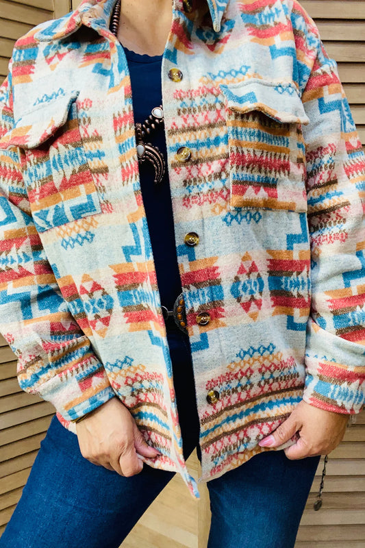 Aztec Western Shacket