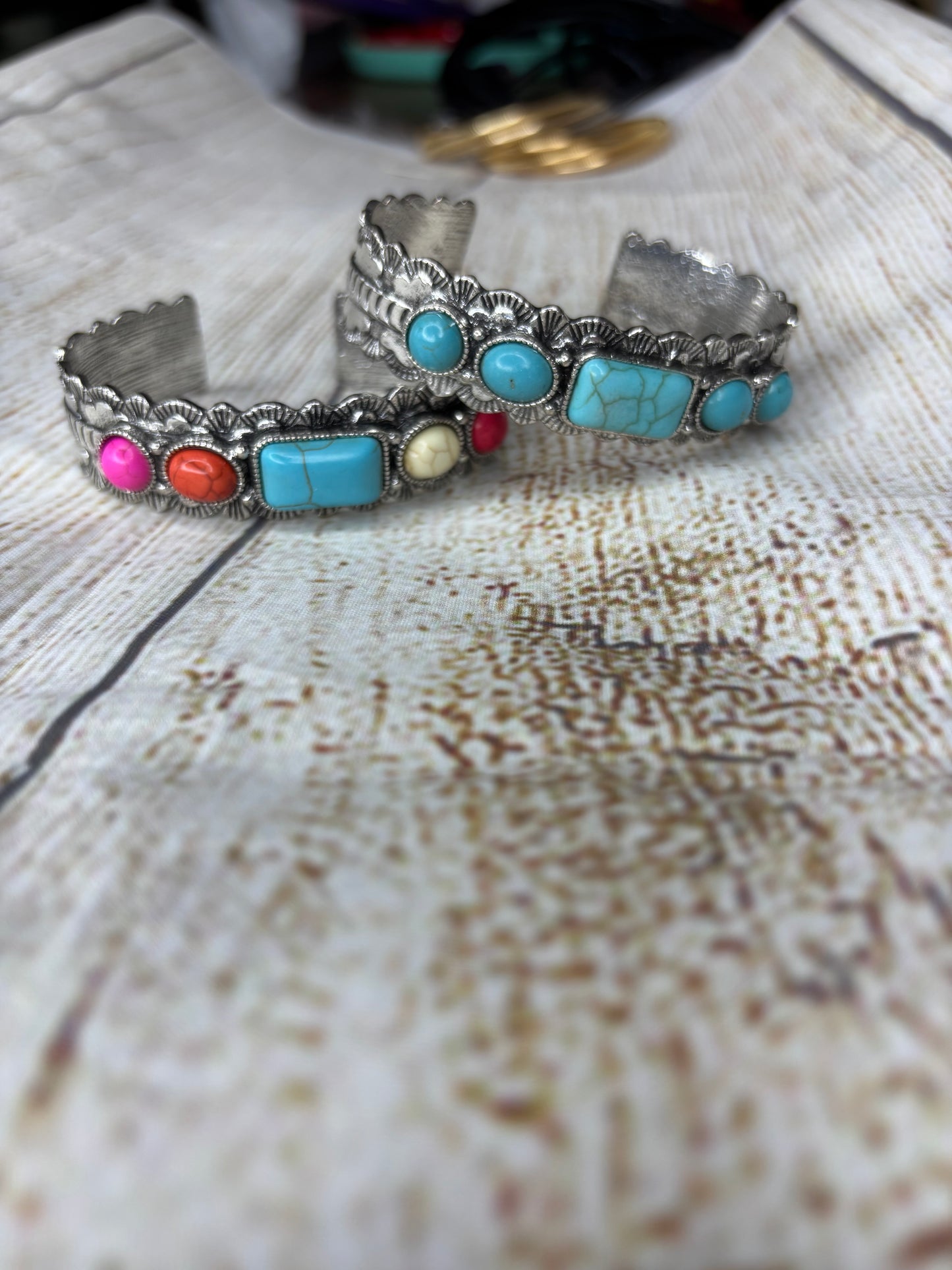 Silver Cuff with Turquoise