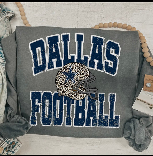 Cowboys Football Varsity Block Sweatshirt, Grey