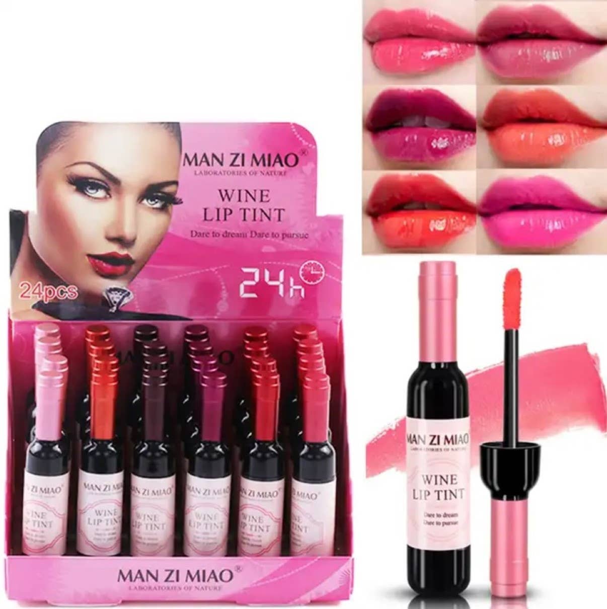 Wine Bottle shape 24hrs Lip Tint