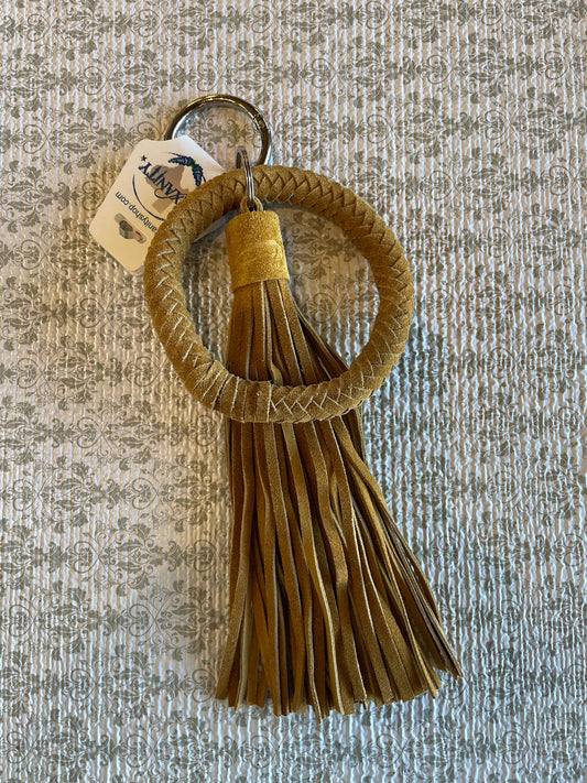 Wrist Key Ring with Leather Tassel