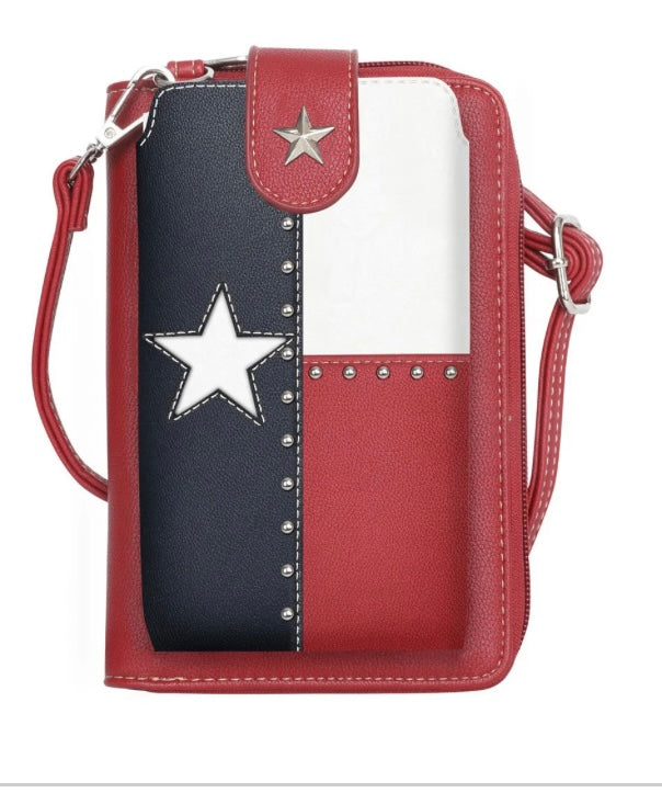 Montana West Texas Flag Bling Phone Wallet