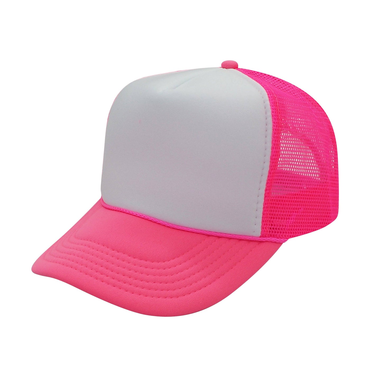 Nissun Neon Color Foam Mesh Trucker Hats Caps, Blank Two Tone Snapbacks