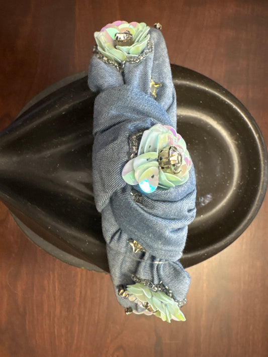 Blue Flower Headband
