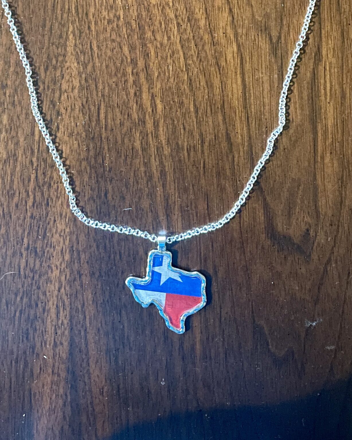 Silver Chain with State of Texas pendant