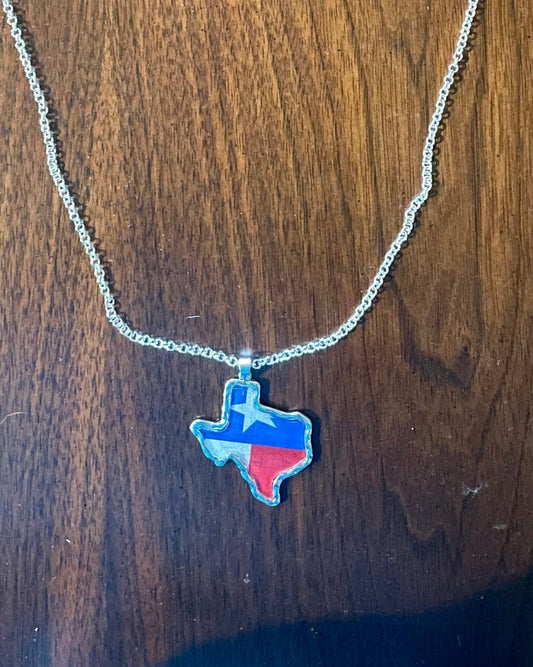 Silver Chain with State of Texas pendant