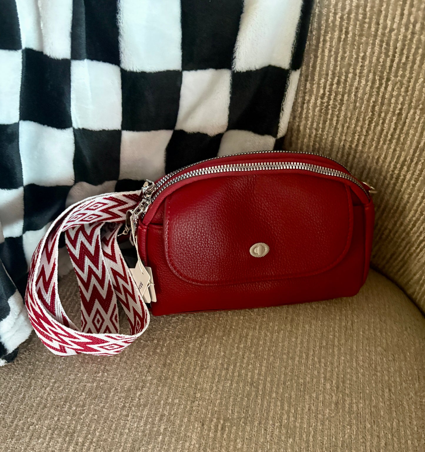 Dark Red Mini Purse