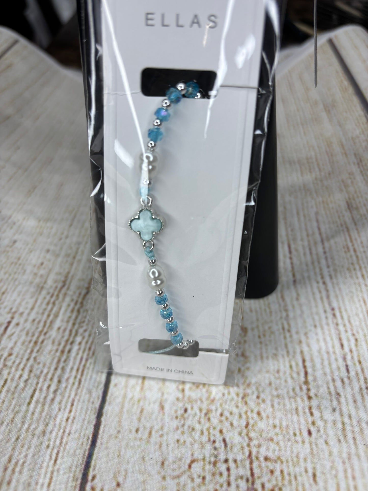 Dainty Adjustable Bracelet with Clover