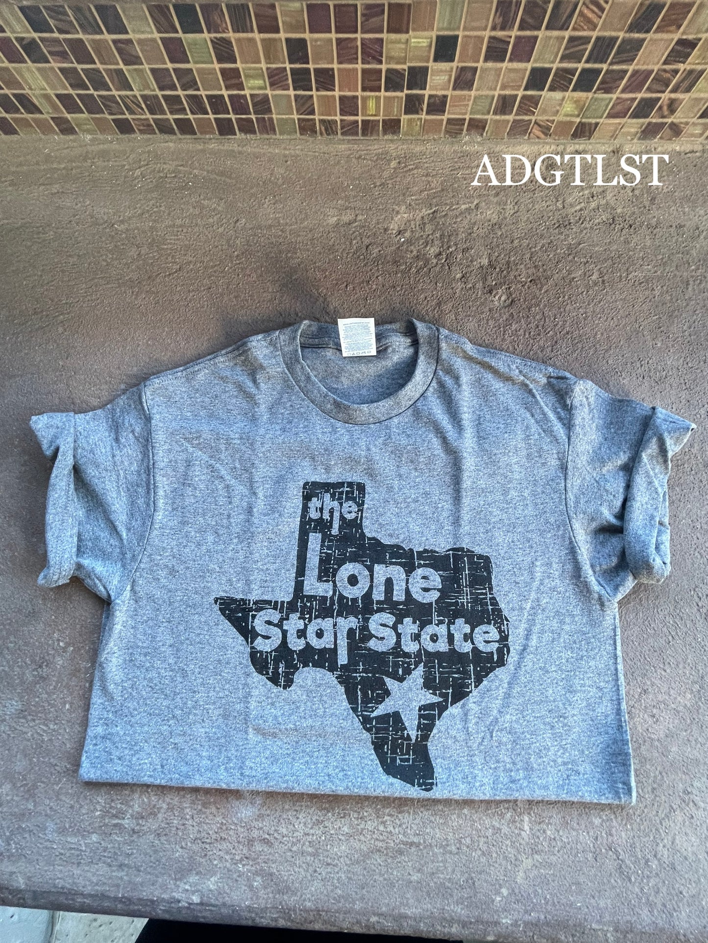 Grey Texas Lone Star State T-Shirt