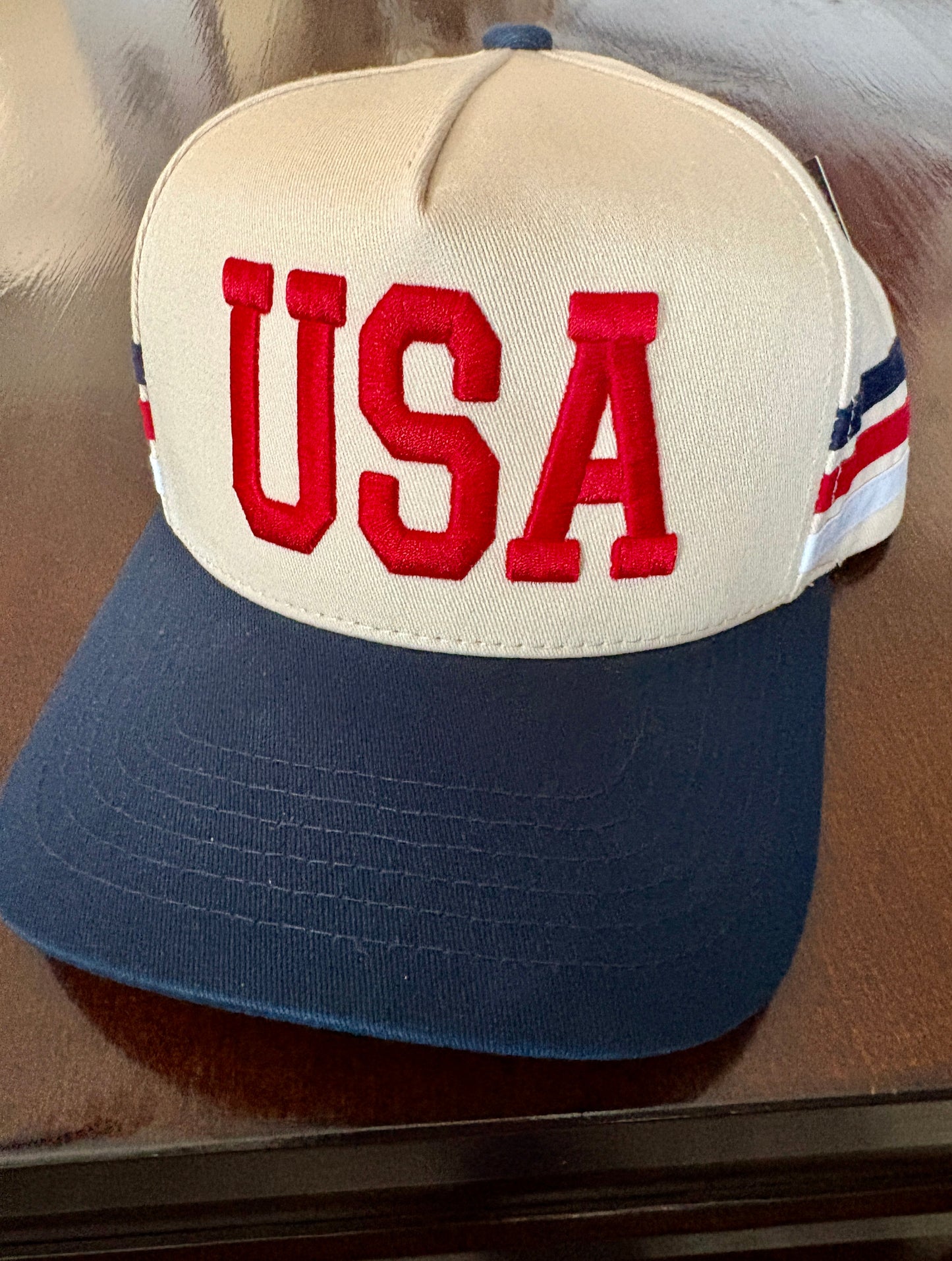 USA With Side Stripes Ballcap
