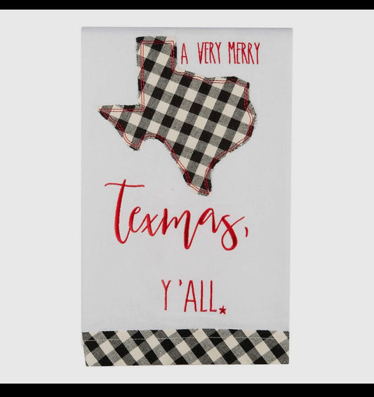 "A Very Merry Texmas Ya'll" kitchen towel